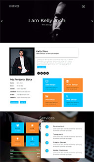 电脑黑客个人简介网站模板 