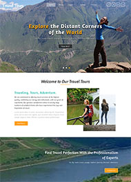 一个人的旅行网站模板 