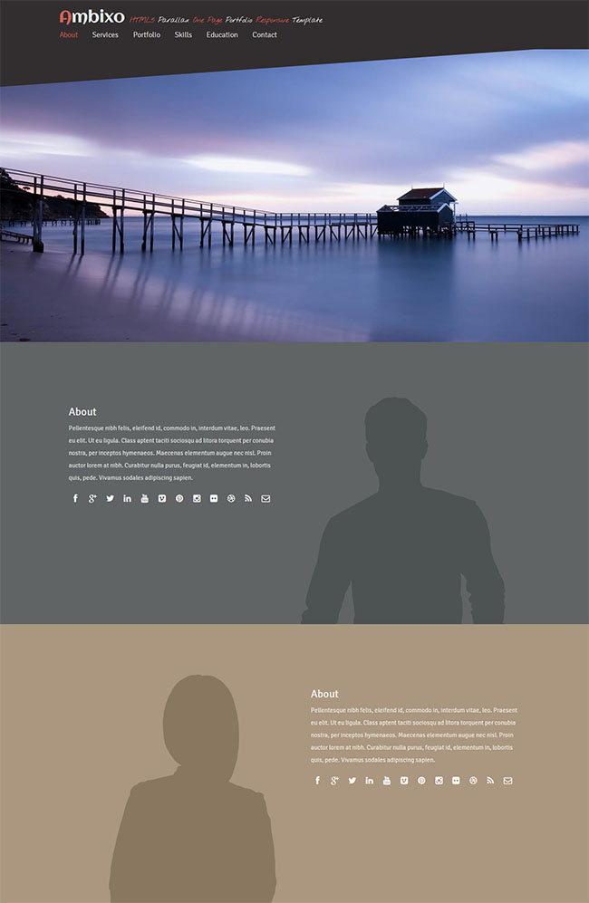 背景视差装修案例展示模板