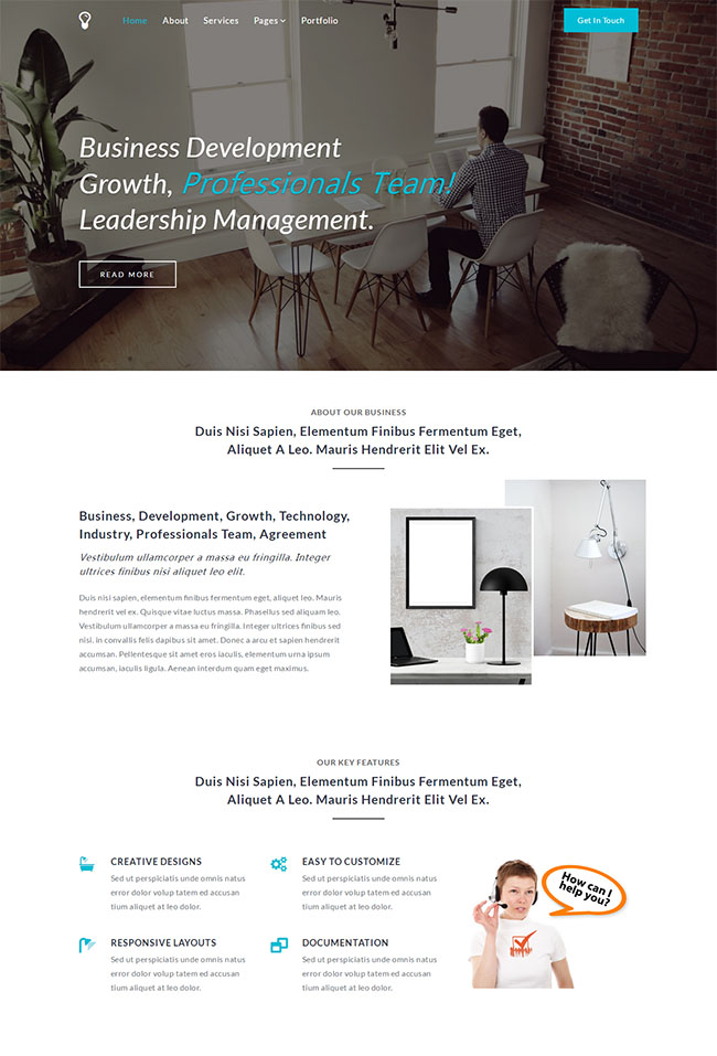 业务发展团队网站模板