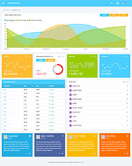 蓝色后台数据管理网站模板