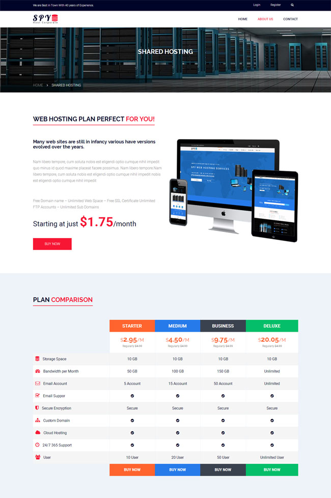 服务器租赁公司网站模板