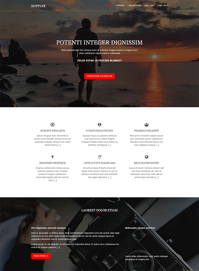 户外旅行摄影网站模板