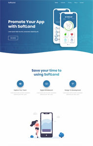 蓝色应用开发公司CSS3模板 