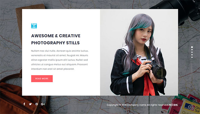 cosplay拍照摄影网站模板