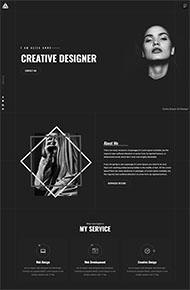 黑色个人作品集HTML5模板