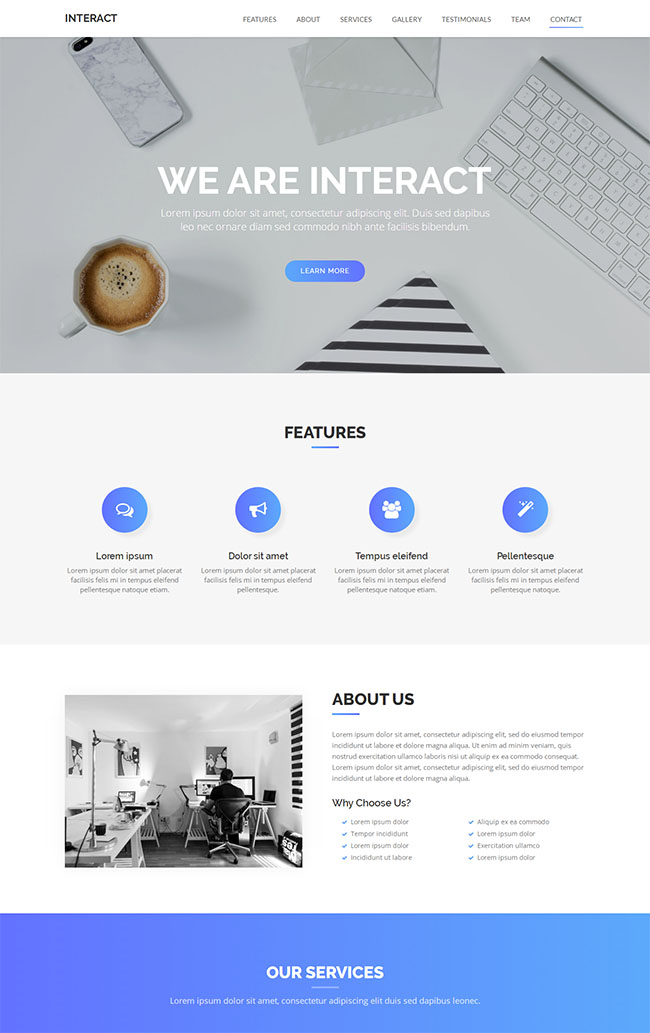 蓝色IT互联网企业官网模板
