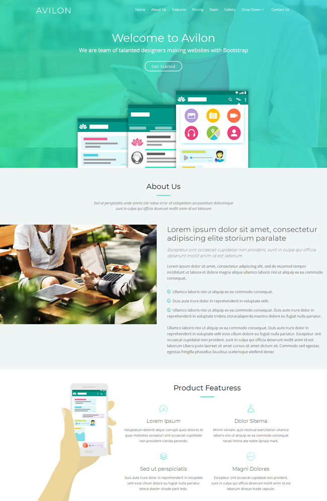 大气绿色企业网站模板