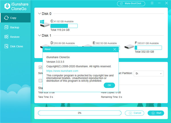 iSunshare CloneGo(系统备份还原工具)