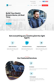 美国别墅房产开发商网站模板