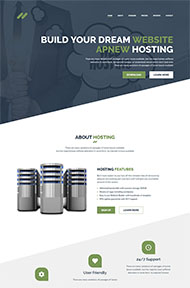 网站服务器托管商单页模板 