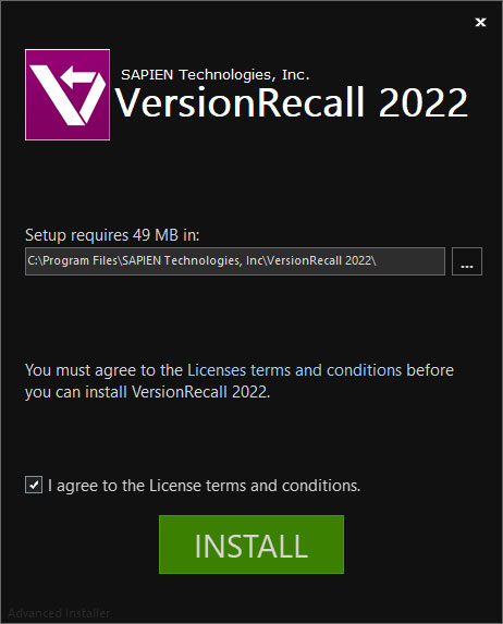 VersionRecall 2022官方版(文件版本管理软件)