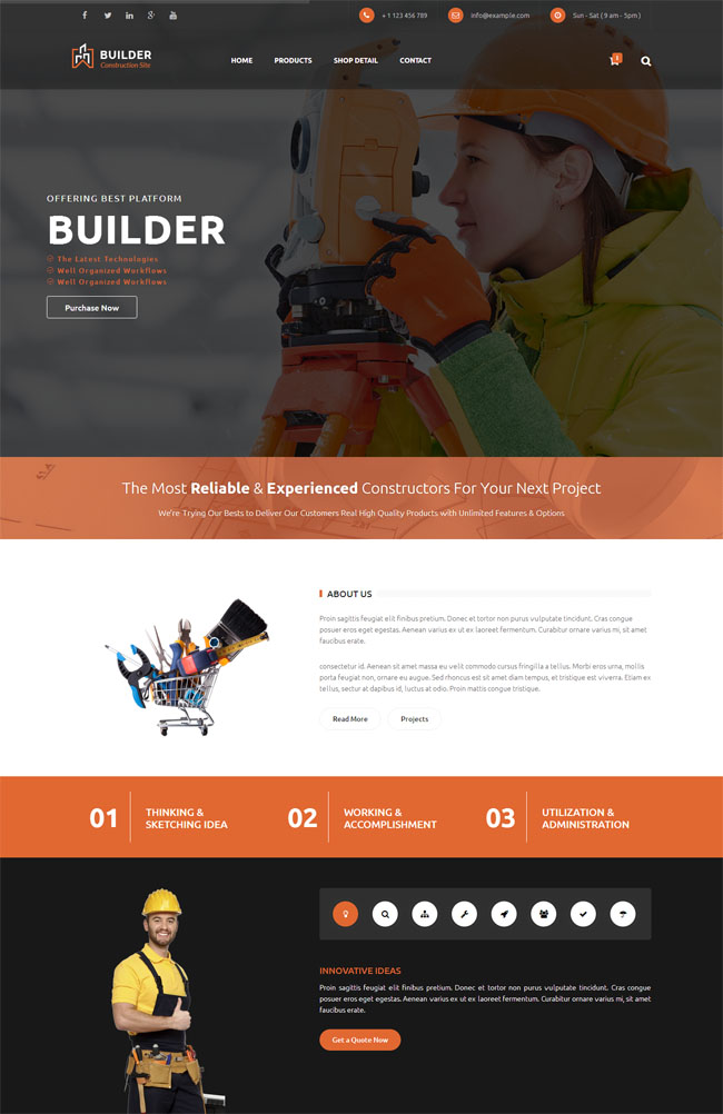 建筑勘察设计网站模板