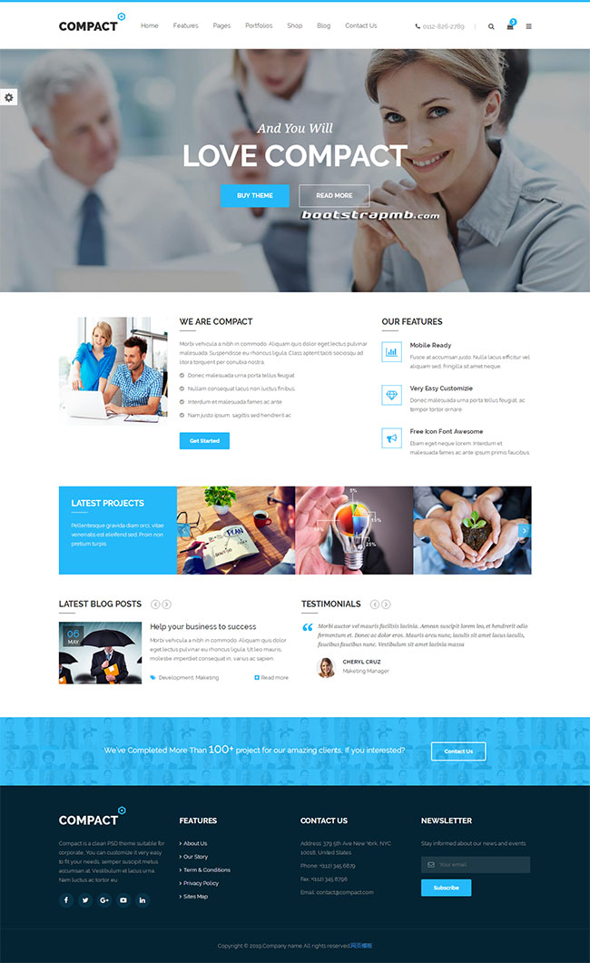HTML5商务企业网站通用模板