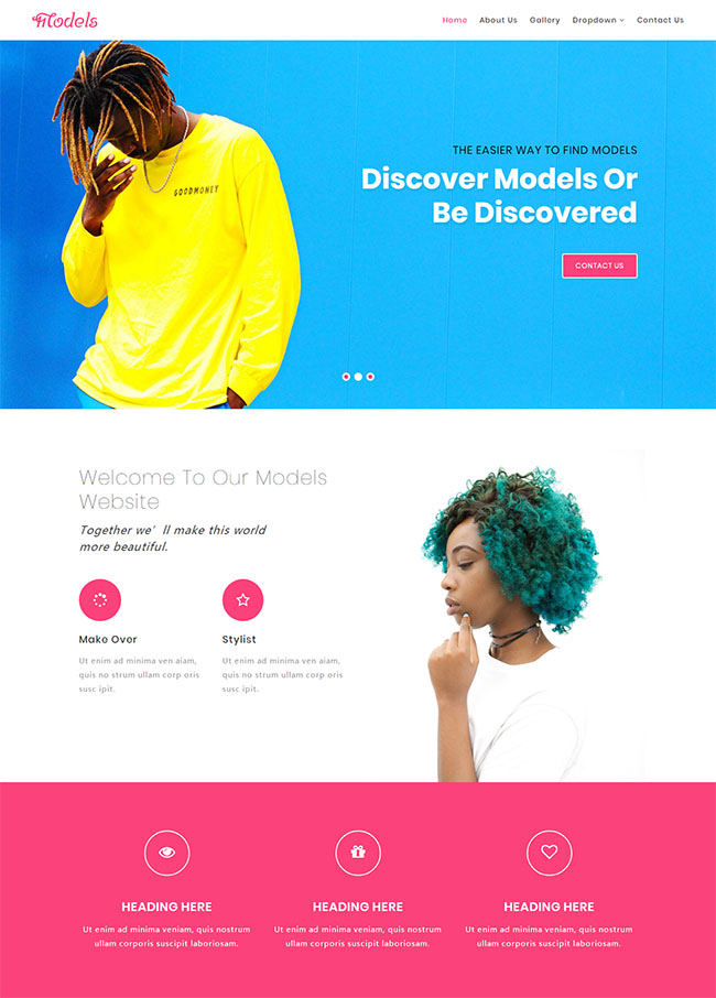 时尚模特街拍网站模板