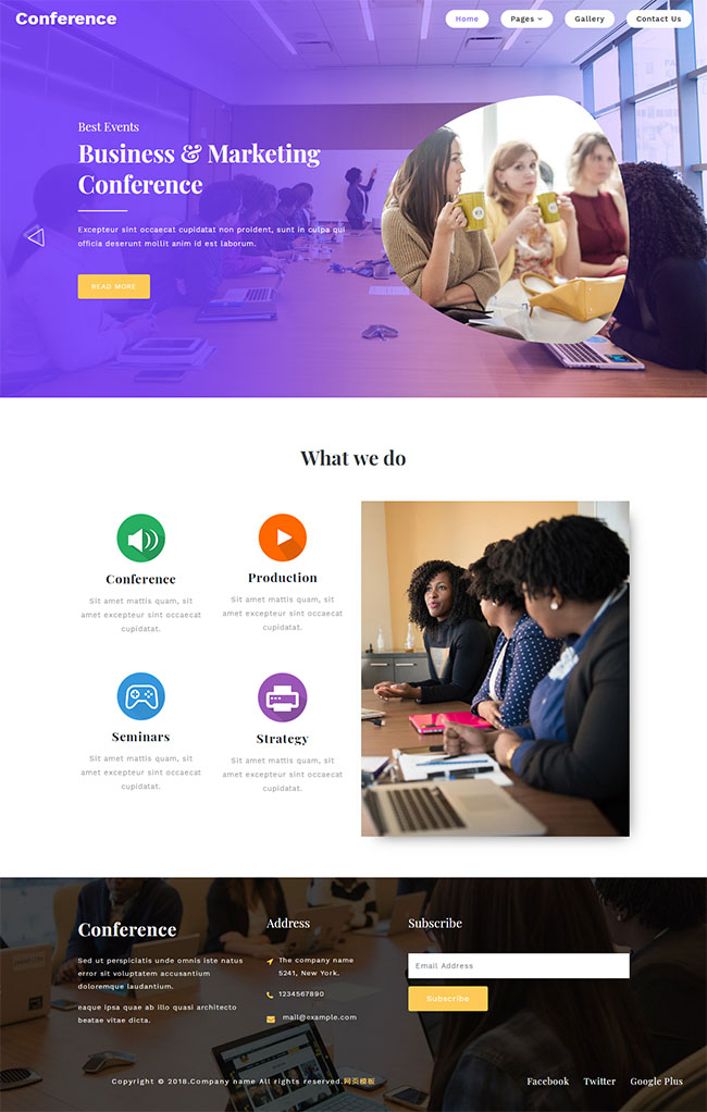 项目路演活动网站模板
