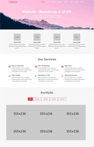 粉红色Bootstrap4框架模板 