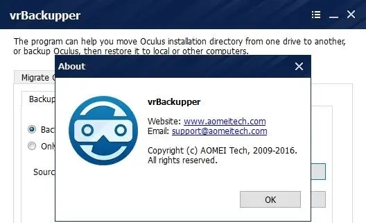 vrBackupper(Oculus Rift数据备份工具)