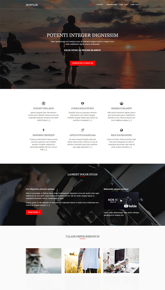 日出日落摄影网站模板