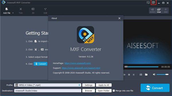 Aiseesoft MXF Converter(mxf格式转换器)