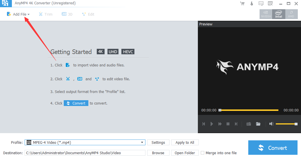 Anymp4 4k Converter(4K视频转换器)官方版