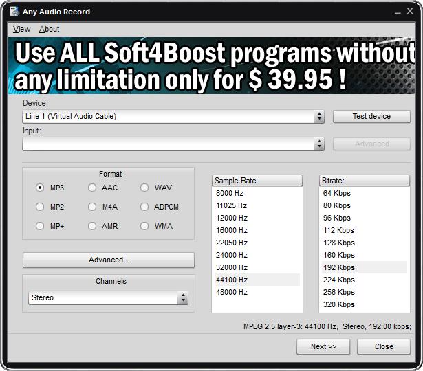 Soft4Boost Any Audio Record(录音软件)