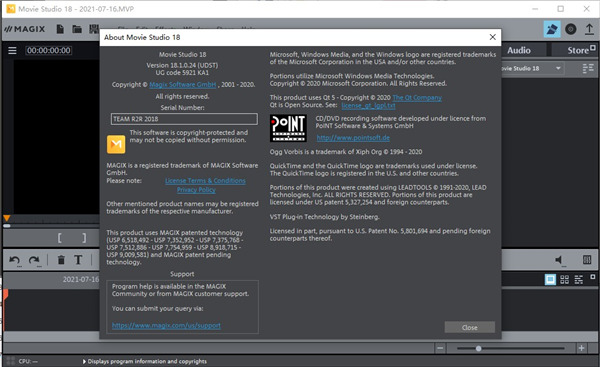 Vegas Movie Studio 18