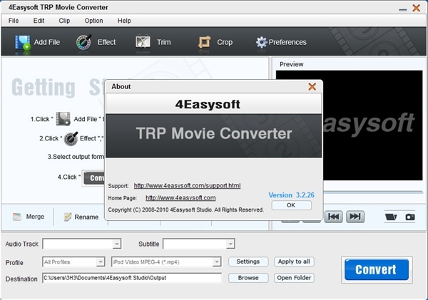 4Easysoft TRP Movie Converter(视频格式转换软件)