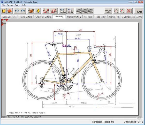 rattlecad自行车图纸设计软件