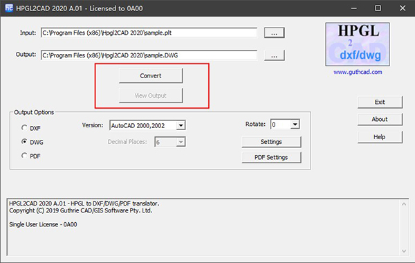 HPGL2CAD 2021(CAD转换工具)