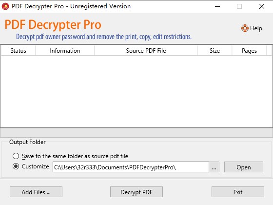 PDF Decrypter Pro官方版(PDF文件解密工具)