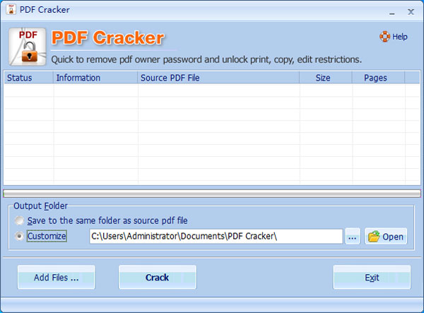 PDF Cracker(pdf密码强制解除软件)