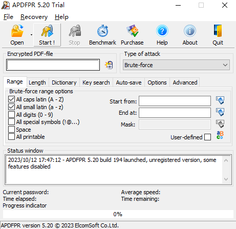 Advanced PDF Password Recovery(PDF文件密码破解软件)
