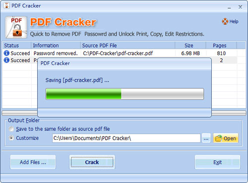 PDF Cracker(pdf密码强制解除软件)