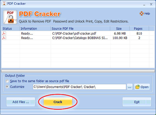 PDF Cracker(pdf密码强制解除软件)
