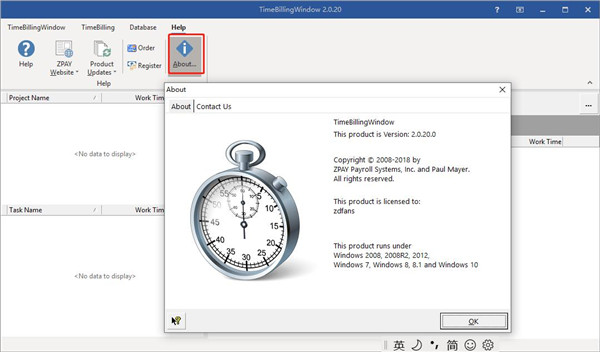 ZPAY Time Billing Window(时间记录工具)