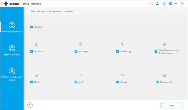 Wondershare Dr.Fone(苹果/安卓手机数据恢复)