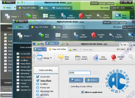 AlphaControls(Delphi皮肤控件)
