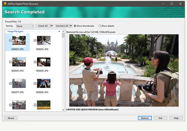 ArtPlus Digital Photo Recovery(照片恢复软件)官方版