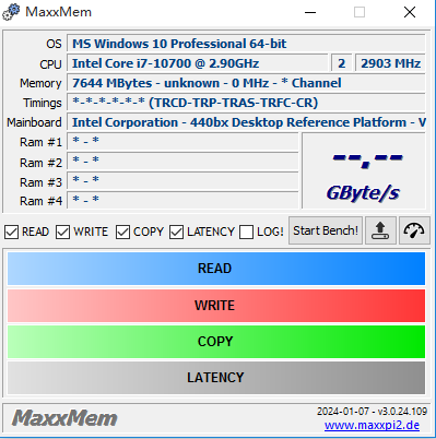 MaxxMEM2(内存性能测试工具)