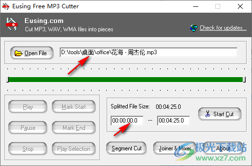 Eusing Free MP3 Cutter(免费多段音频剪切软件)