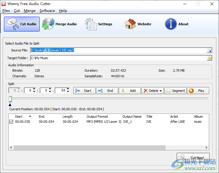 Weeny Free Audio Cutter(音频剪切)