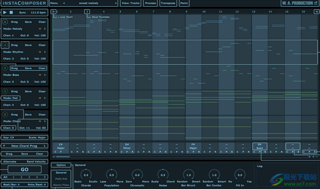 W.A. Production InstaComposer(MIDI生成器)