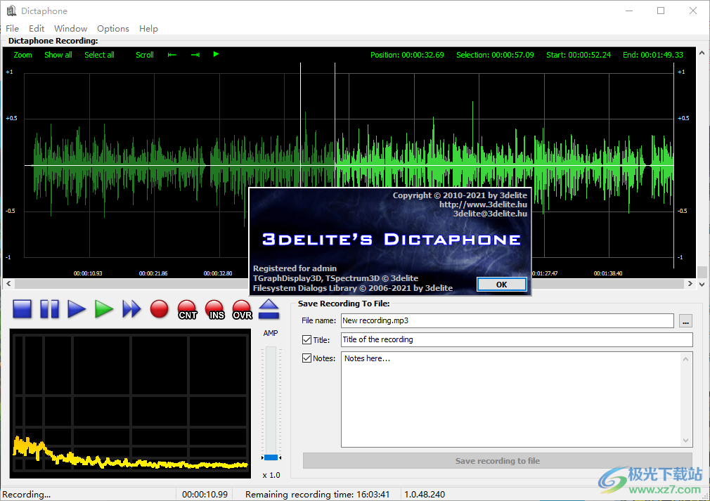 Dictaphone(电脑录音软件)