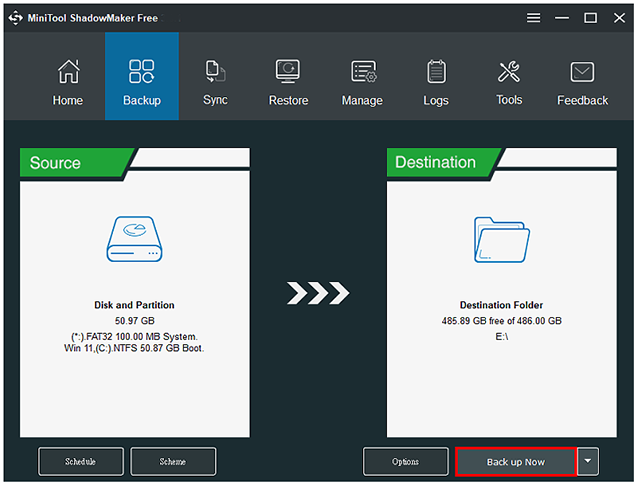 MiniTool ShadowMaker free