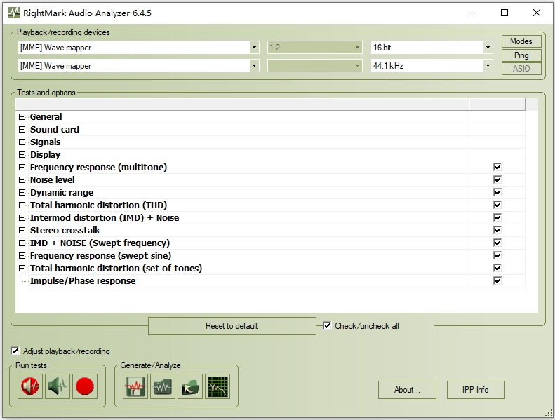rightmark audio analyzer官方版