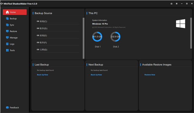 MiniTool ShadowMaker free