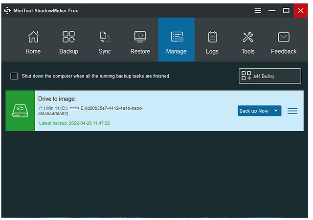 MiniTool ShadowMaker free