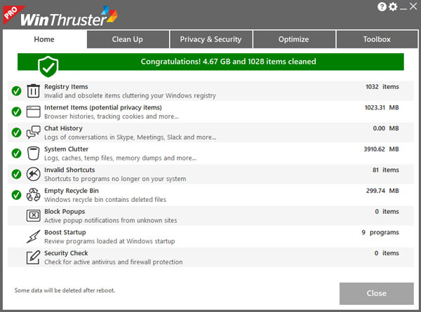 winthruster pro(注册表清理工具)