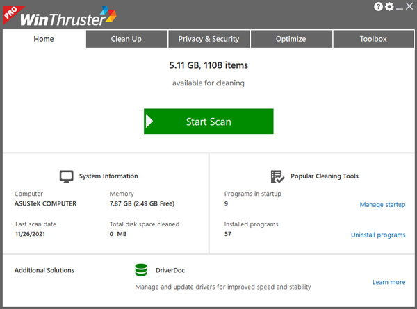winthruster pro(注册表清理工具)
